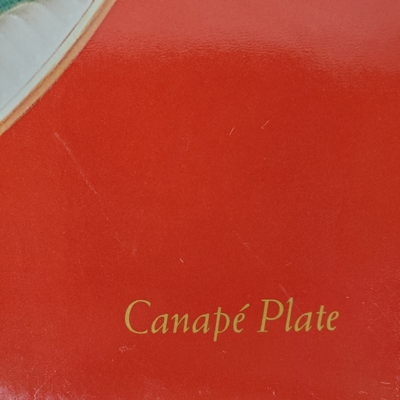 Fitz and Floyd Noel Classique Canape Plate Holly Berries 2004 - Picture 8 of 9